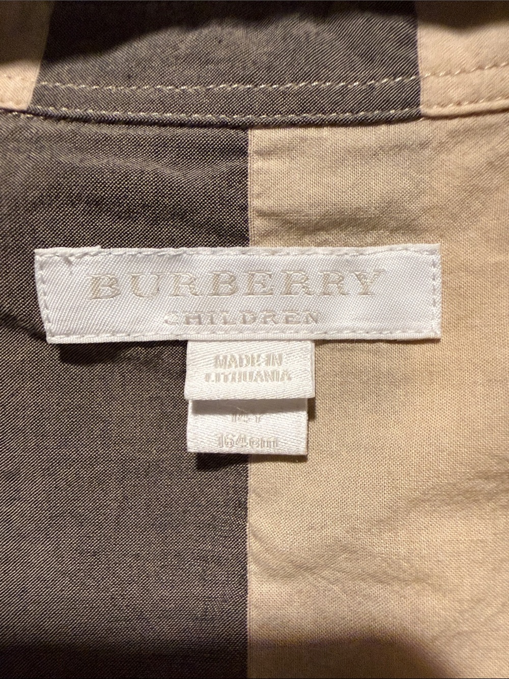 Burberry Kids Beige and Black Plaid Dress/Tunic - 14Y - Picture 2 of 7